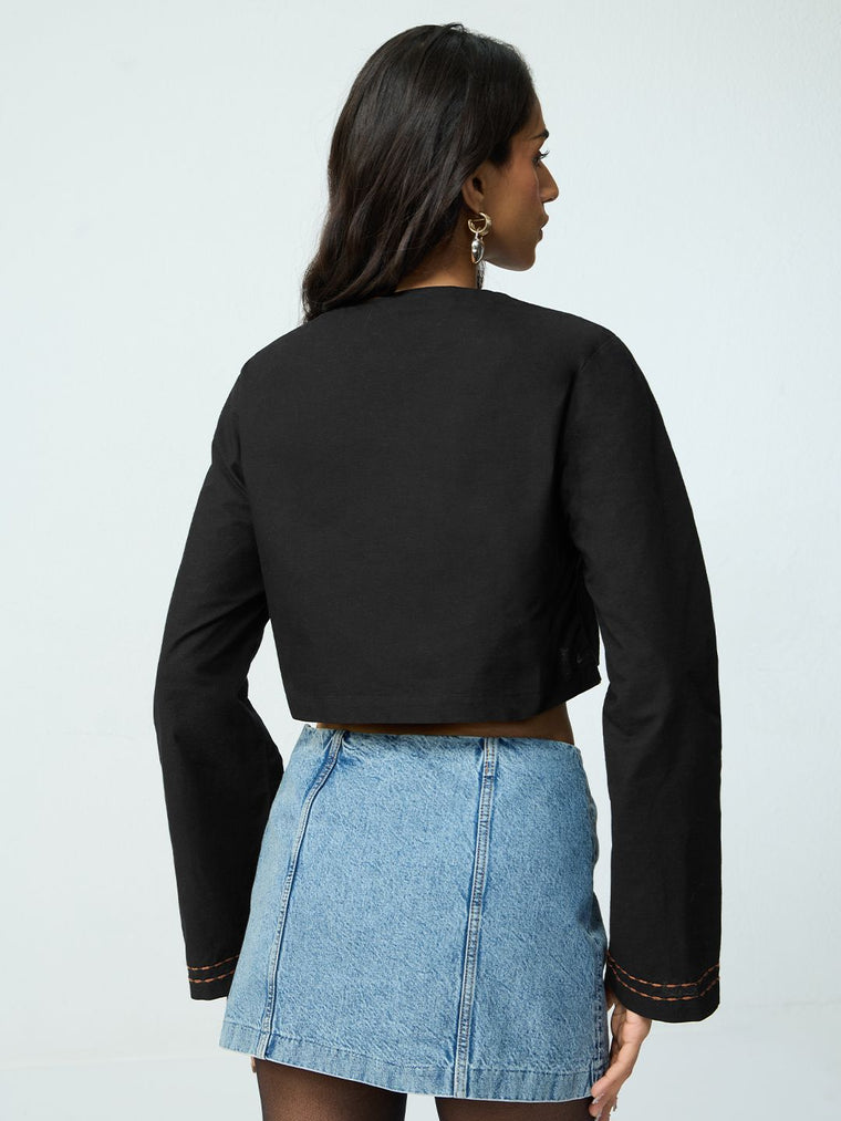Cotton Linen: Birdwatch Women Fashion Tops