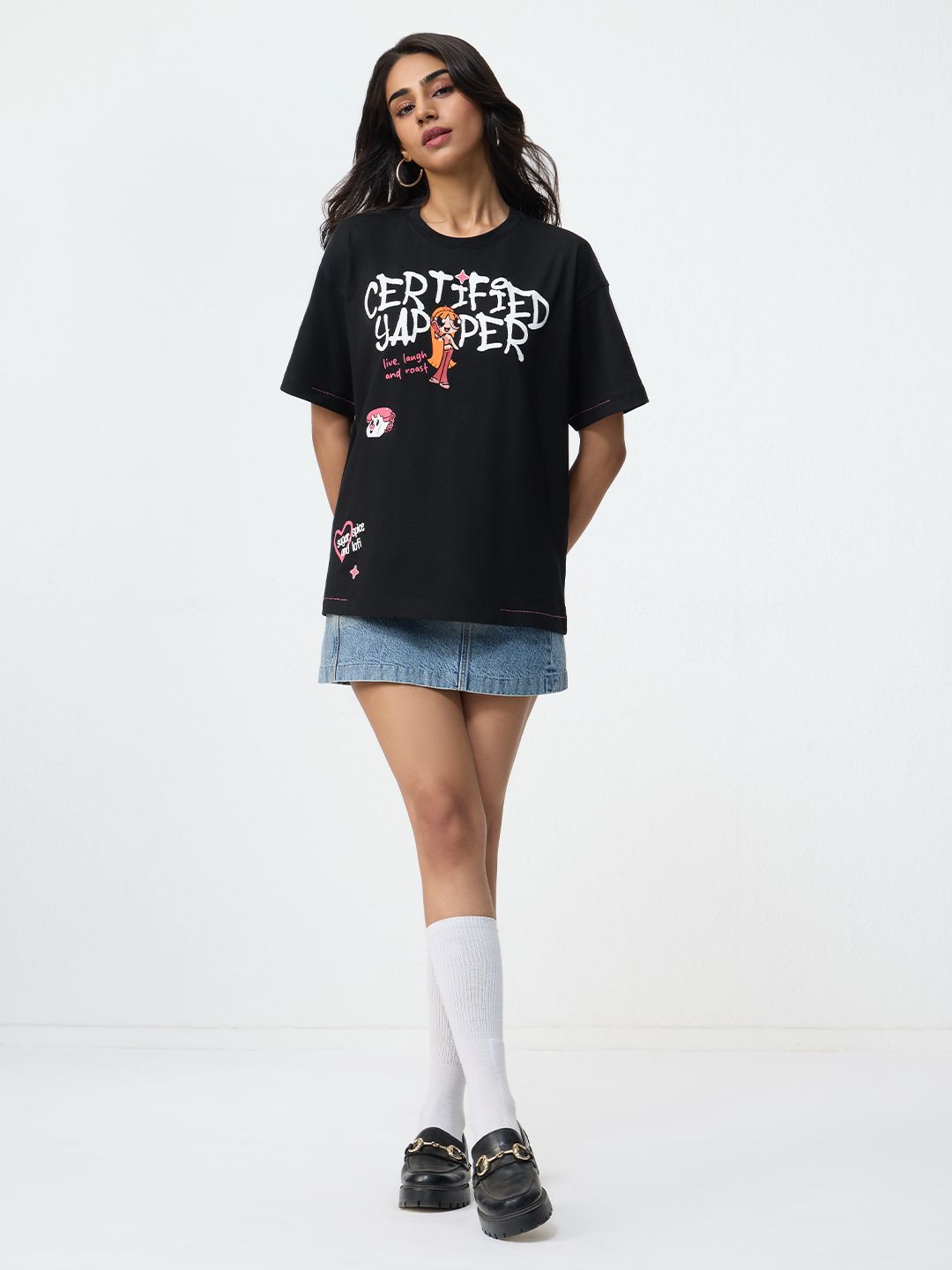 Powerpuff Girls: Certified Yapper Women Oversized T-Shirts