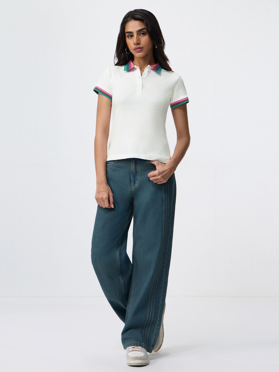 Solids: Bubbles Women Polo T-Shirts
