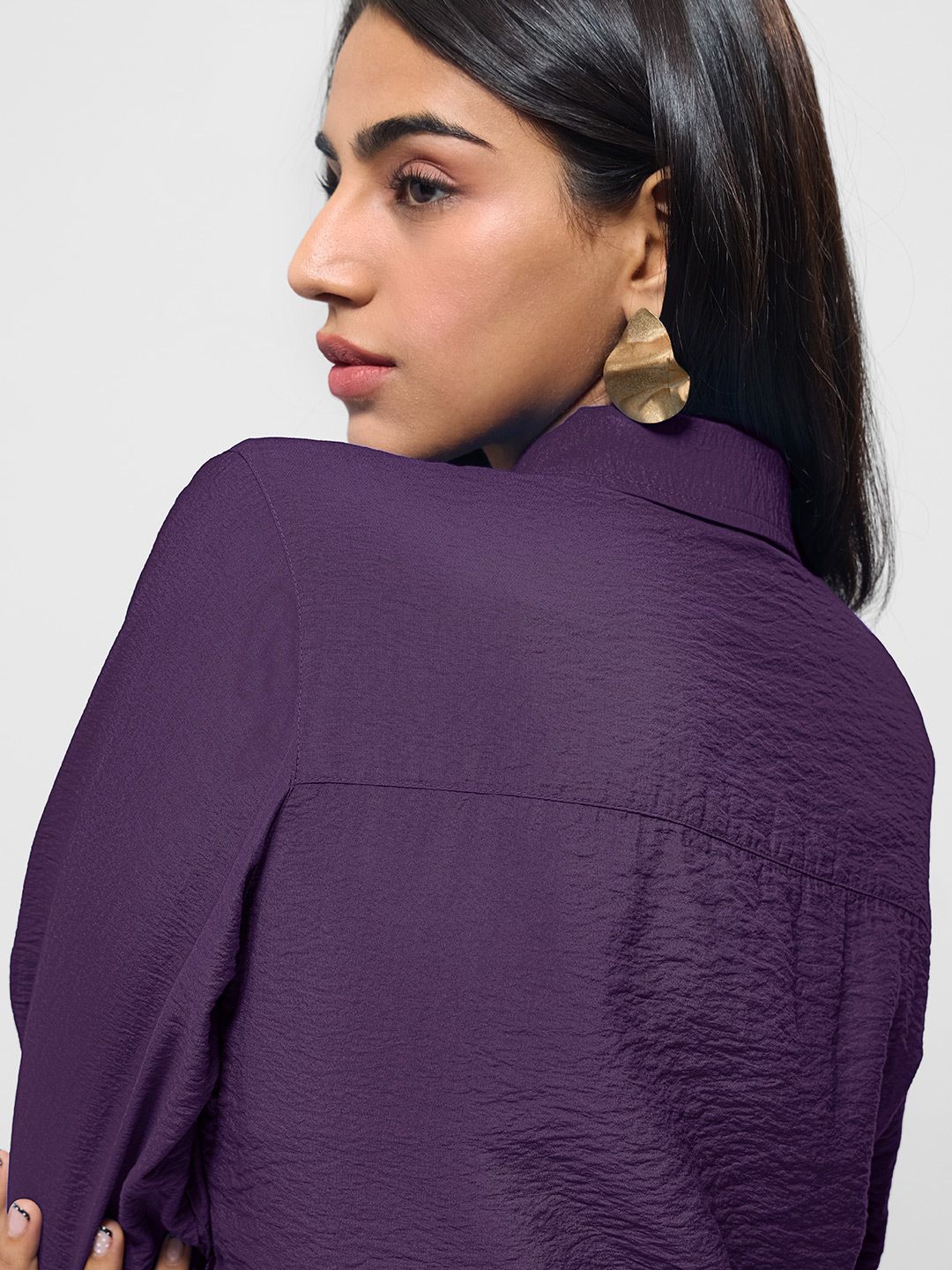 Buckle Shirt: Berry Women Regular Shirts