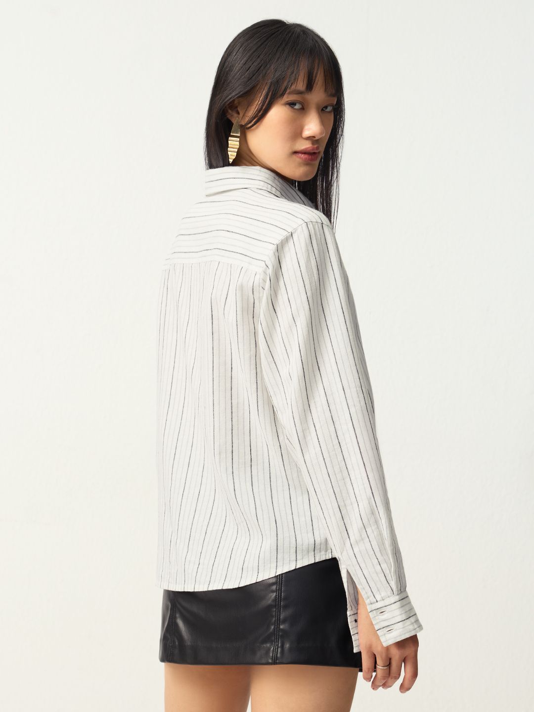 Cotton Linen Shirt: Spade Women Relaxed Shirts