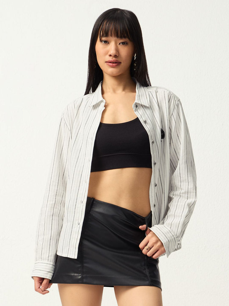 Cotton Linen Shirt: Spade Women Relaxed Shirts