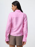 Buckle Shirt: Baby Pink Women Regular Shirts