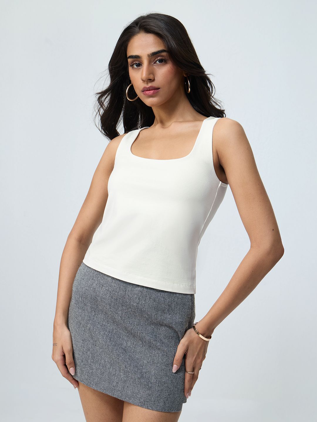 Essential Solids: Ivory Dust Women Knit Tops