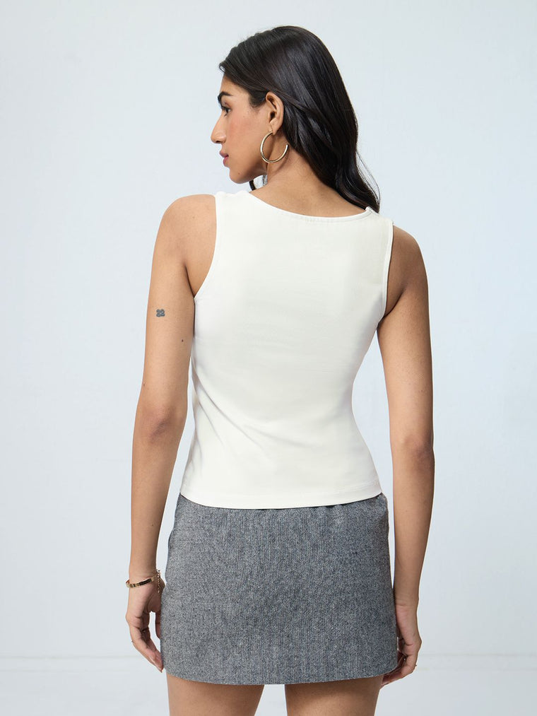 Essential Solids: Ivory Dust Women Knit Tops
