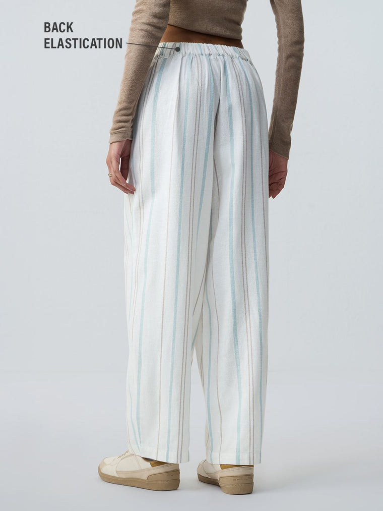 Cotton Linen Pant: Cruise Women Barrel Pants