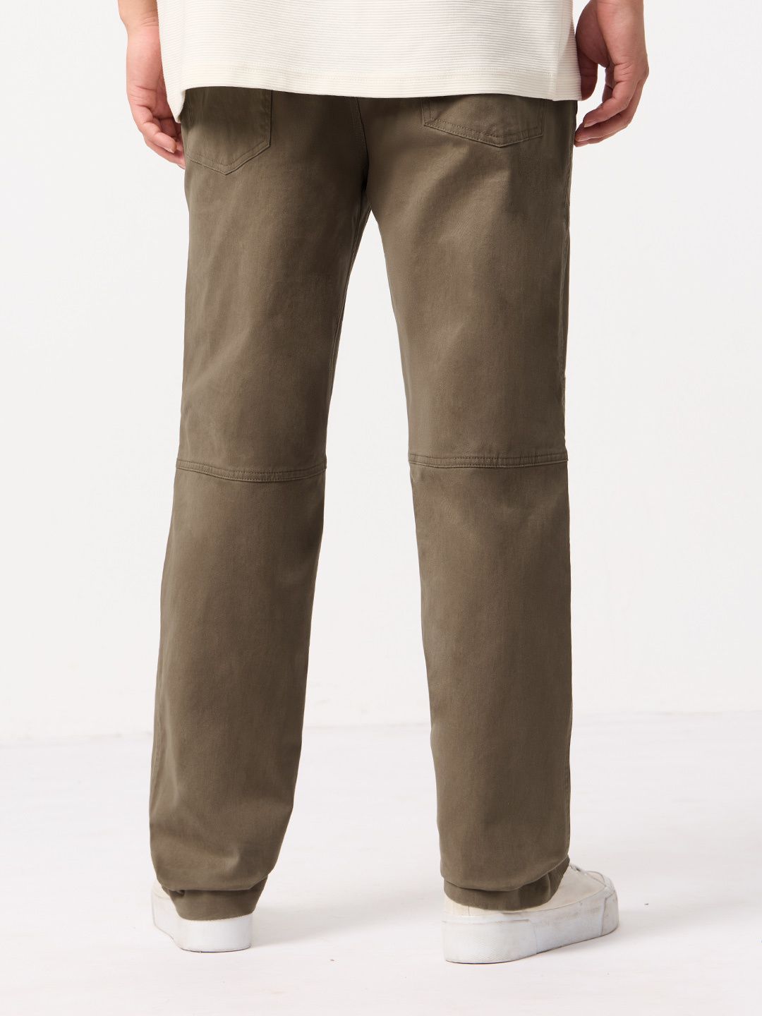 Aviator Pants: Dark Khaki Men Pants