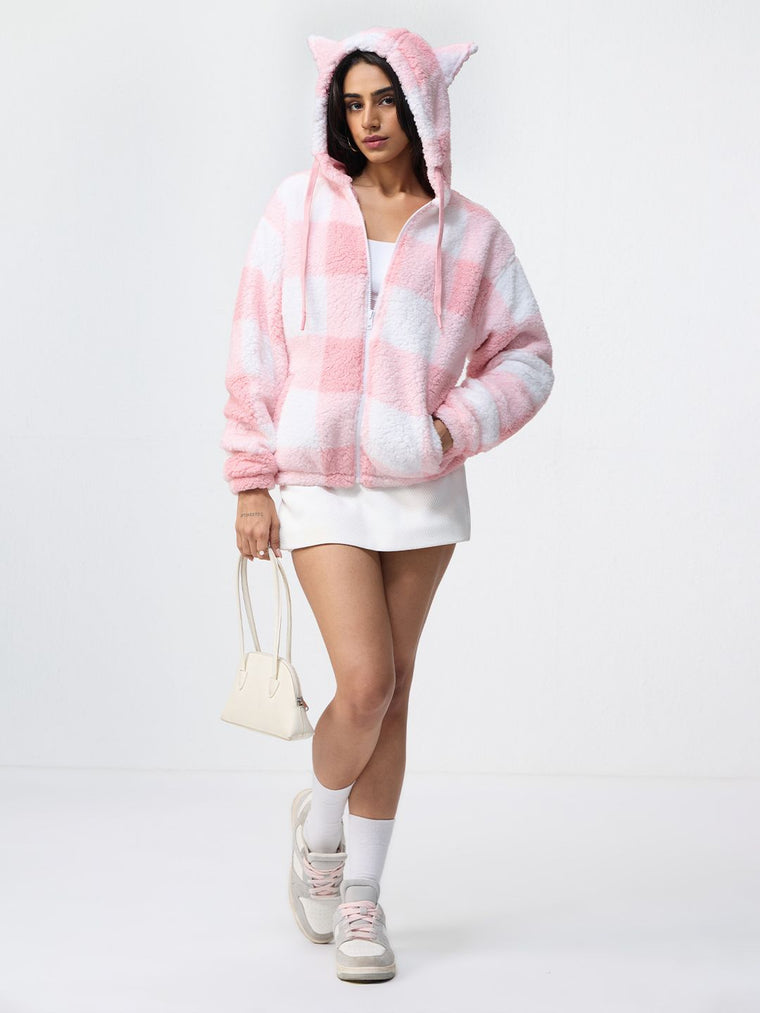 Fur Hoodie: Purrfect Women Oversized Zipper Hoodies