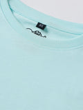 Regular Solids: Light Aqua Women Regular T-Shirts