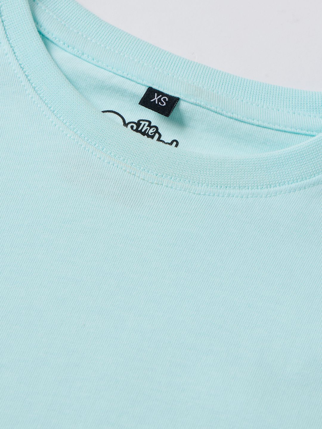 Regular Solids: Light Aqua Women Regular T-Shirts