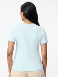 Regular Solids: Pearl White Women Regular T-Shirts