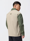 Colourblock Overshirt: Olive Overshirts