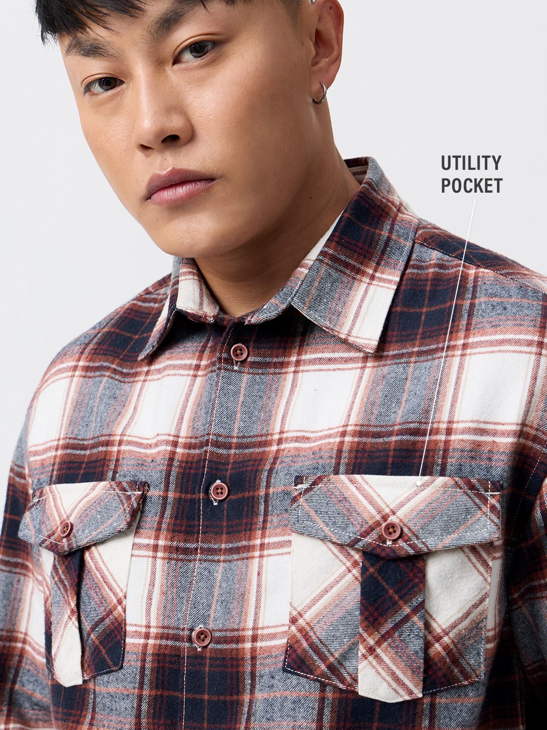Plaid Shirt: Copper Creek Men Utility Shirts