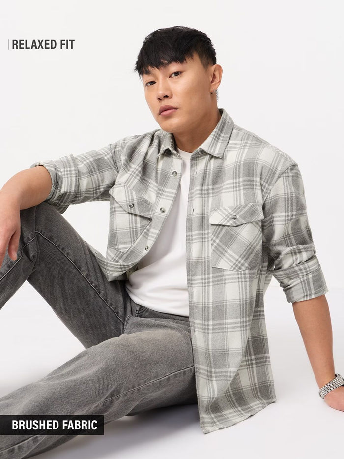 Plaid Shirt: Mystical Men Utility Shirts