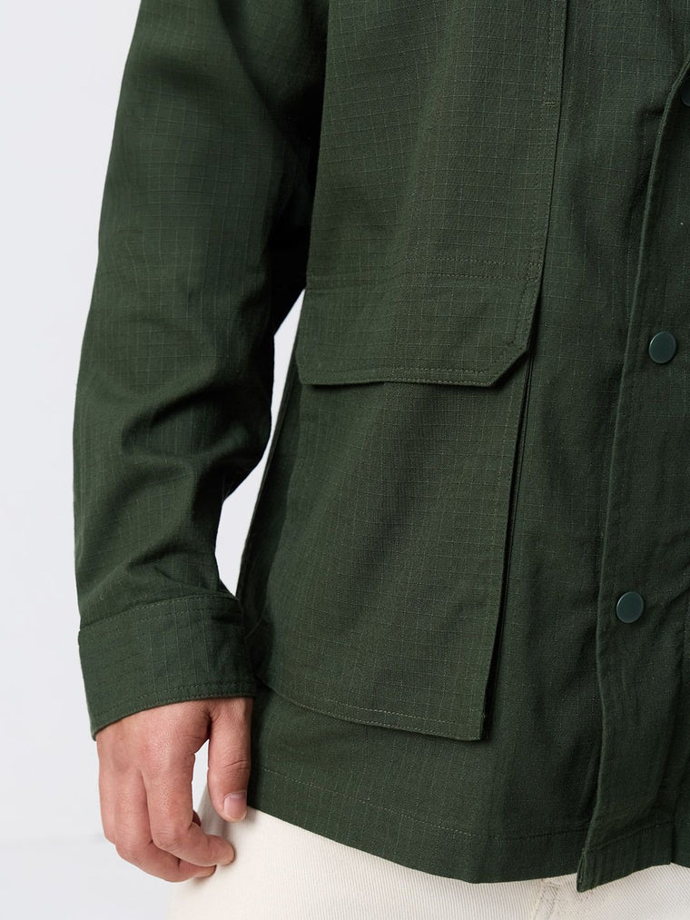 Utility Overshirt: Dark Basil Overshirts