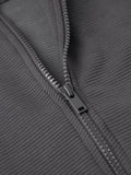Textured Hoodie: Smoke Grey Men Oversized Hoodies