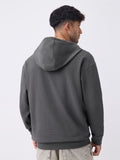 Textured Hoodie: Smoke Grey Men Oversized Hoodies