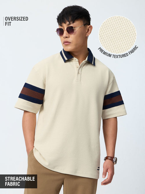 Textured Polo: Nautical Oversized Polos