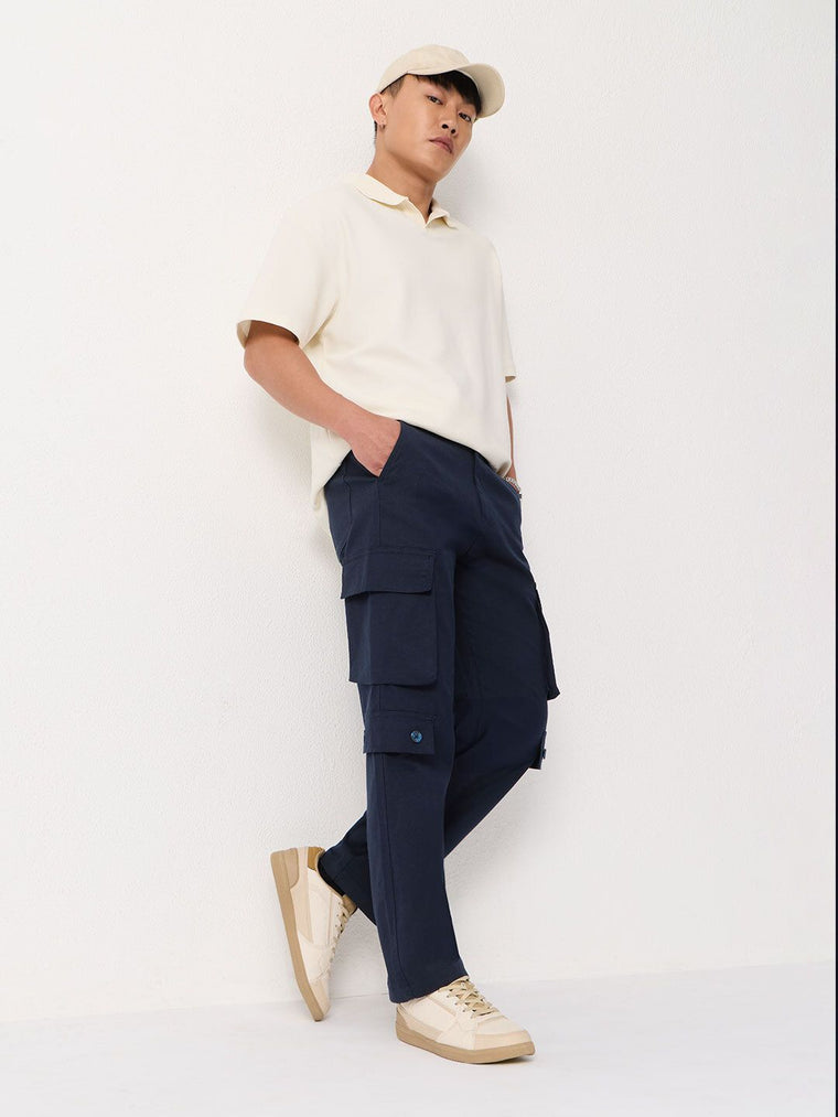 Cargo Pants: Anchor Blue Men Cargo Pants