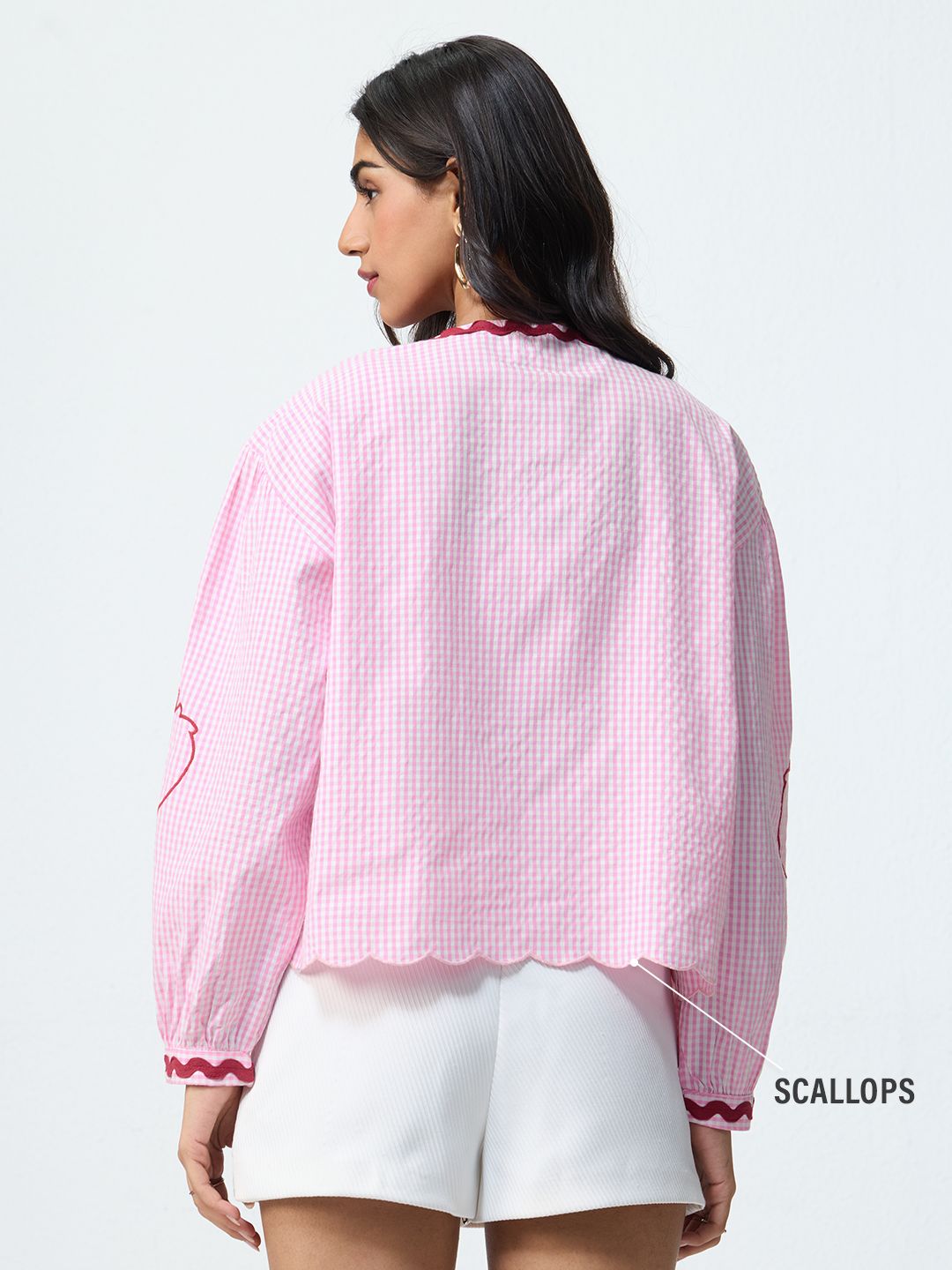 Plaid Shirt: Berry Women Oversized Shirts