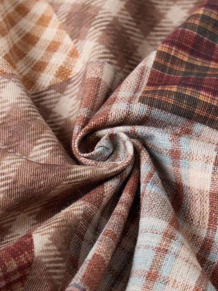 Plaid Overshirt: Patch Fusion Overshirts