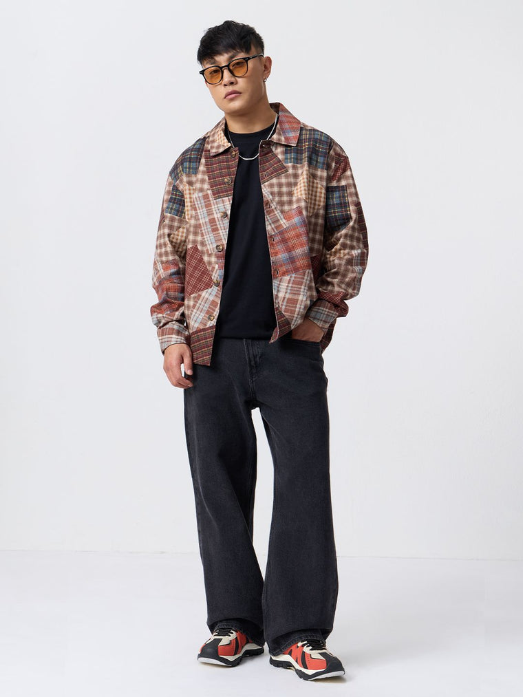 Plaid Overshirt: Patch Fusion Overshirts