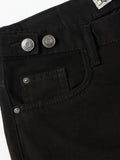 Barrel-Fit Denim: Phantom Black Women Barrel Denims