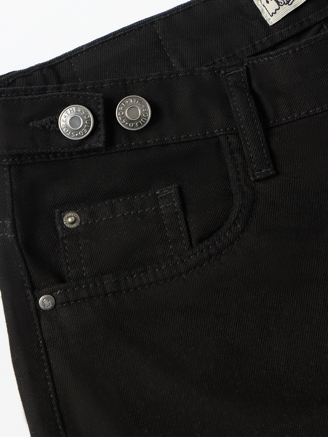 Barrel-Fit Denim: Phantom Black Women Barrel Denims