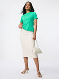 Regular Solids: Holly Green Women Regular T-Shirts