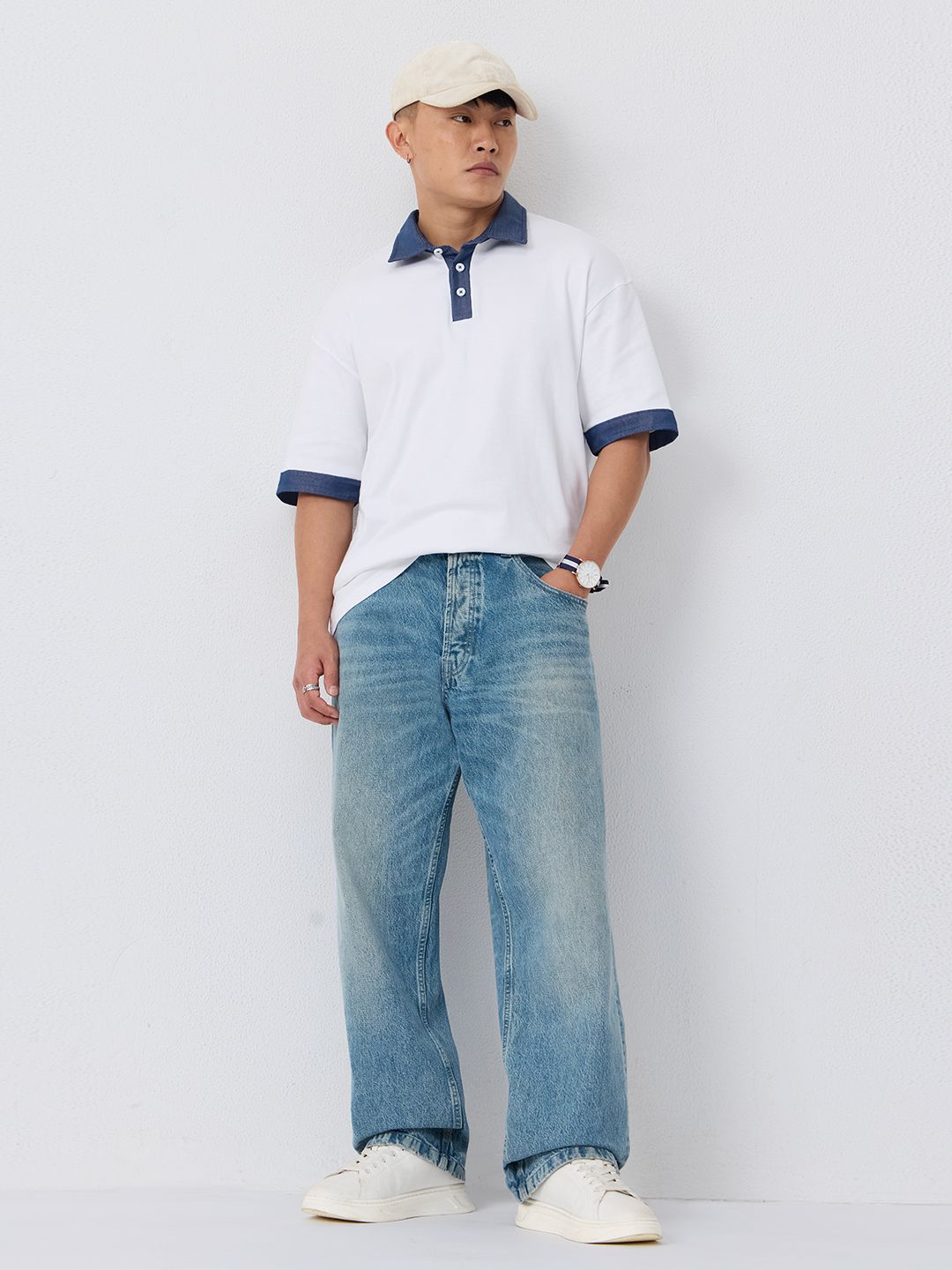 Oversized Polo: Cyan Oversized Polos