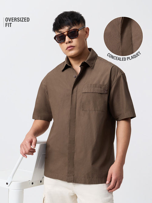 Solids: Oak Oversized Shirts