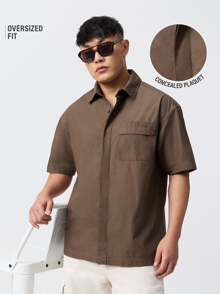 Solids: Oak Oversized Shirts