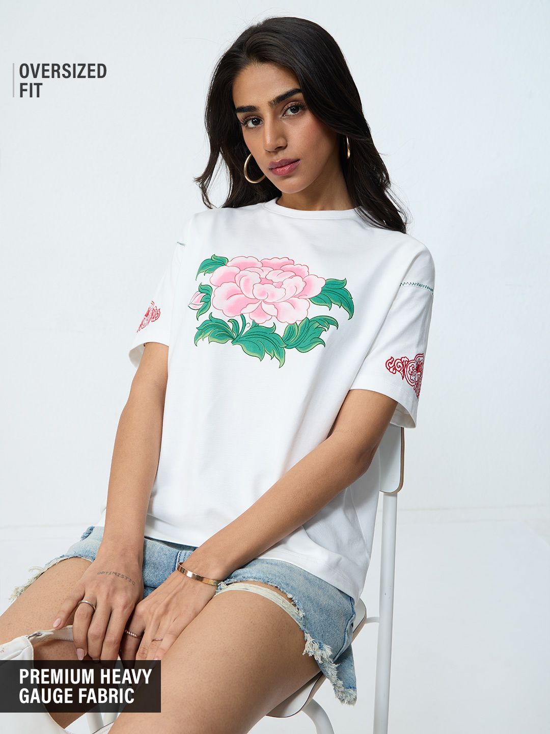 TSS Originals: Lotus Flower Women Oversized T-Shirts