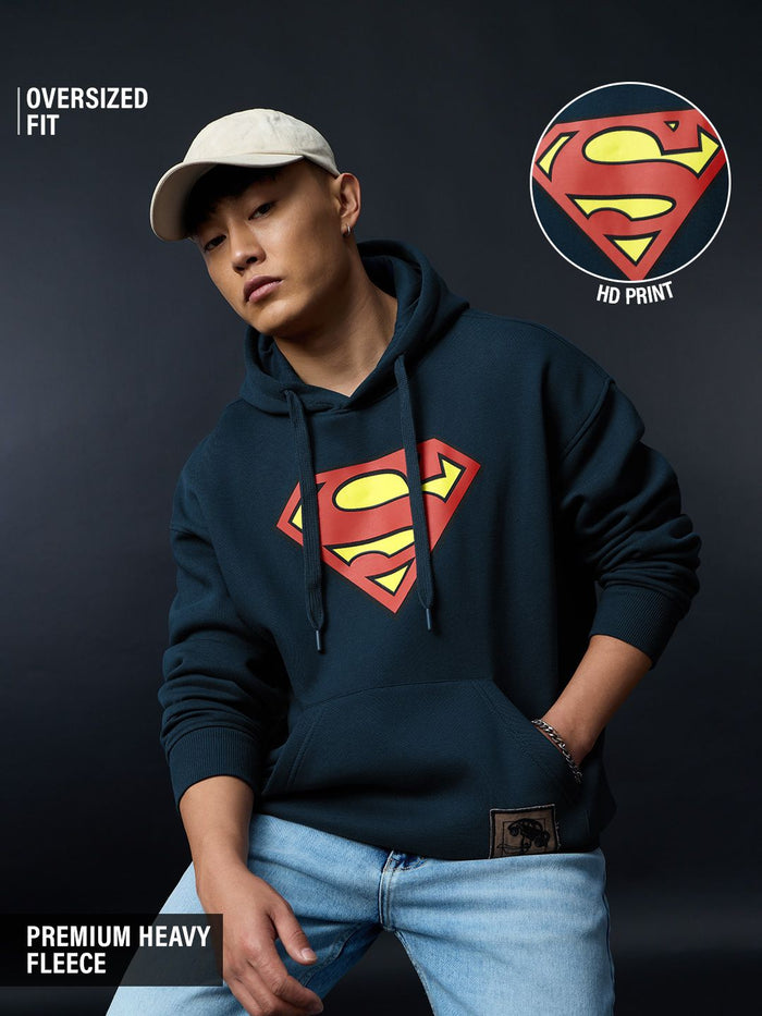 Superman: Invincible Men Oversized Hoodies