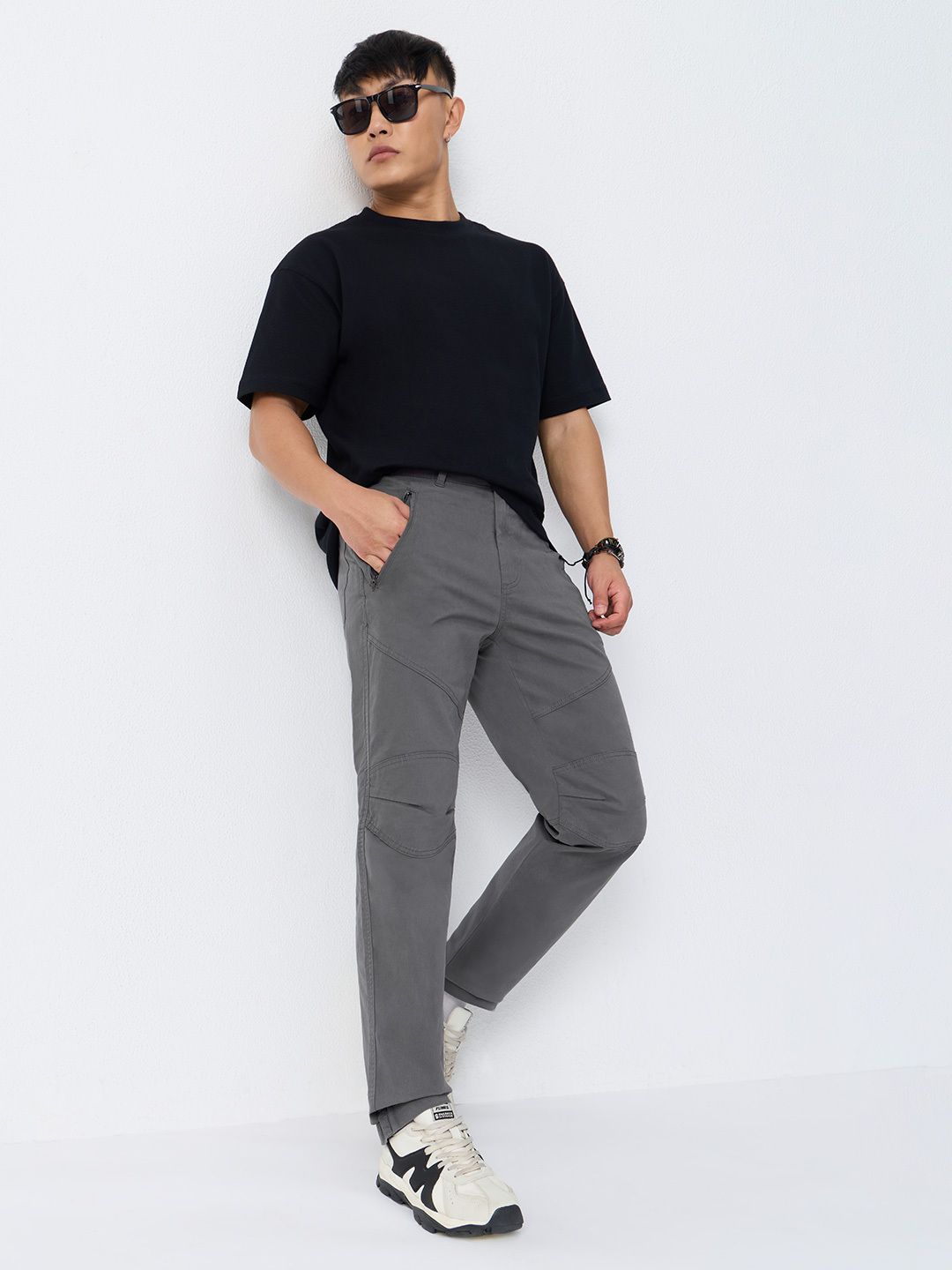 Aviator Pants: Slate Grey Men Pants