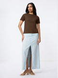 Regular Solids: Cocoa Women Regular T-Shirts