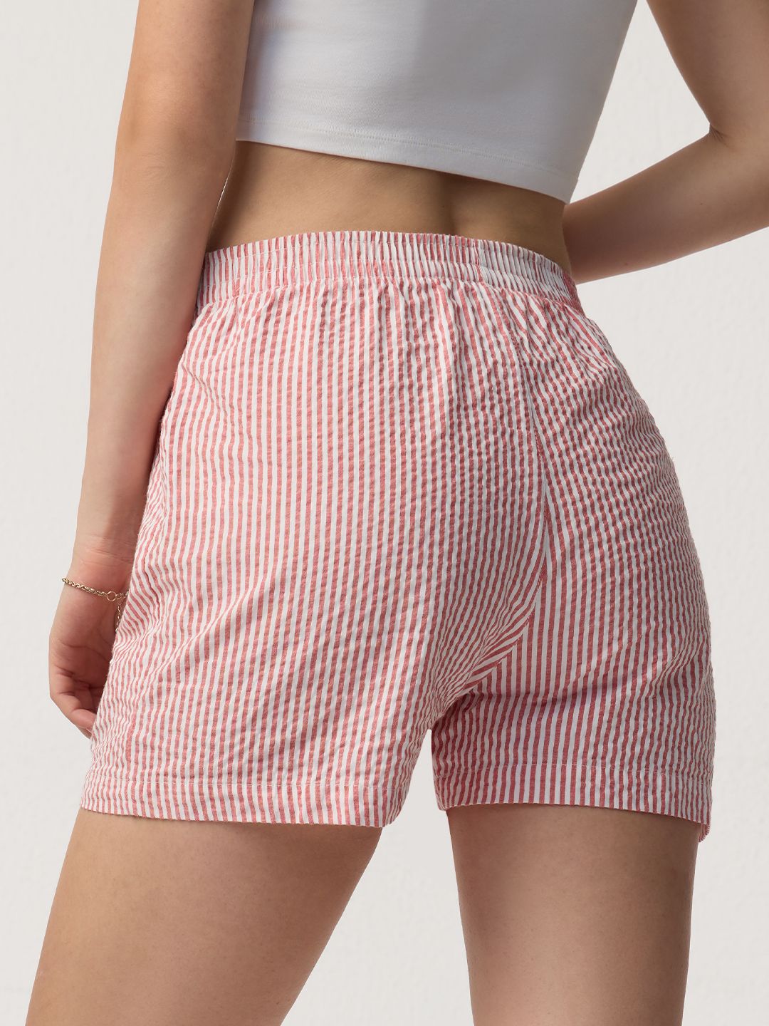 Seersucker Shorts: Amour Women Lounge Boxers