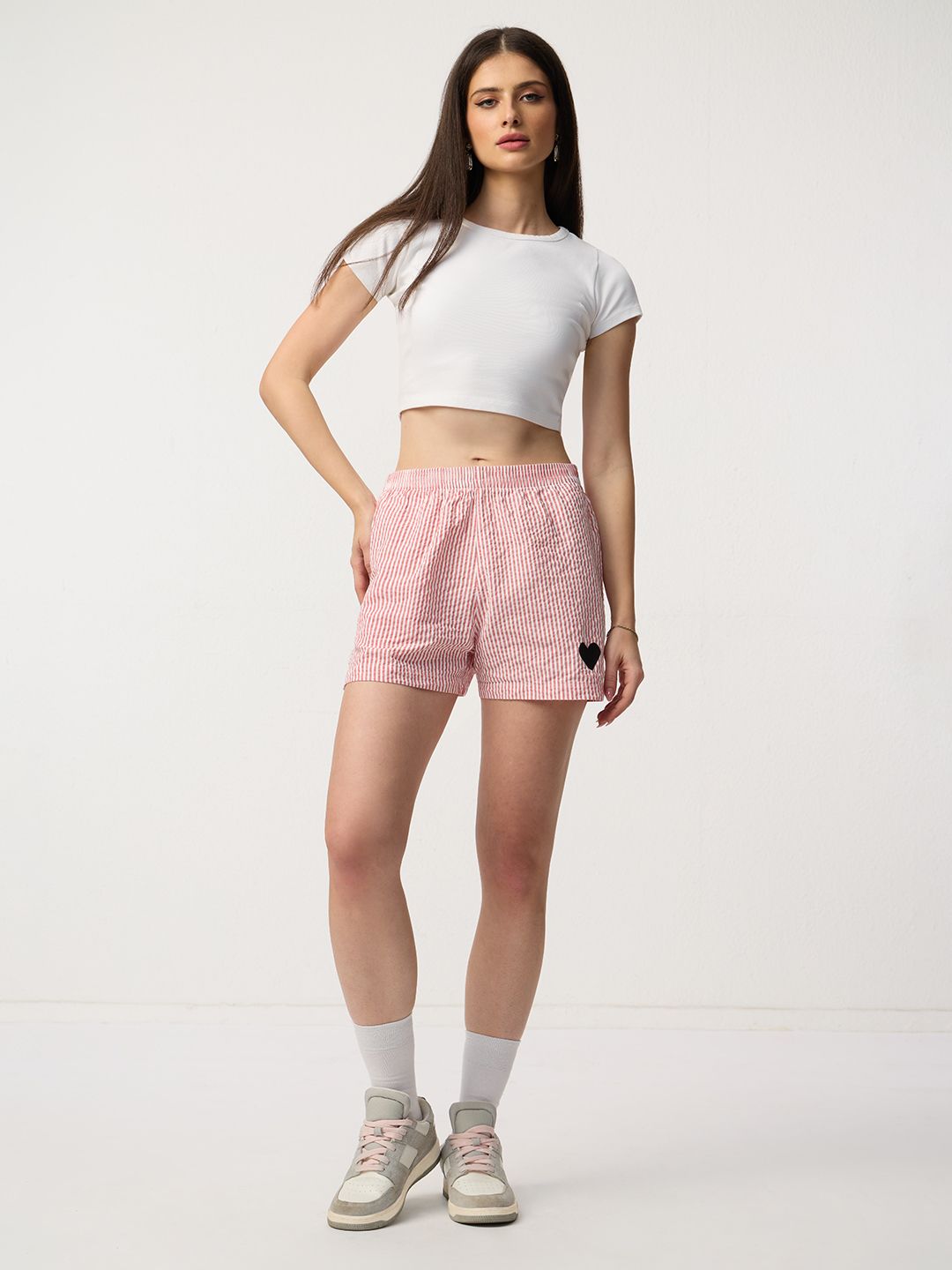Seersucker Shorts: Amour Women Lounge Boxers