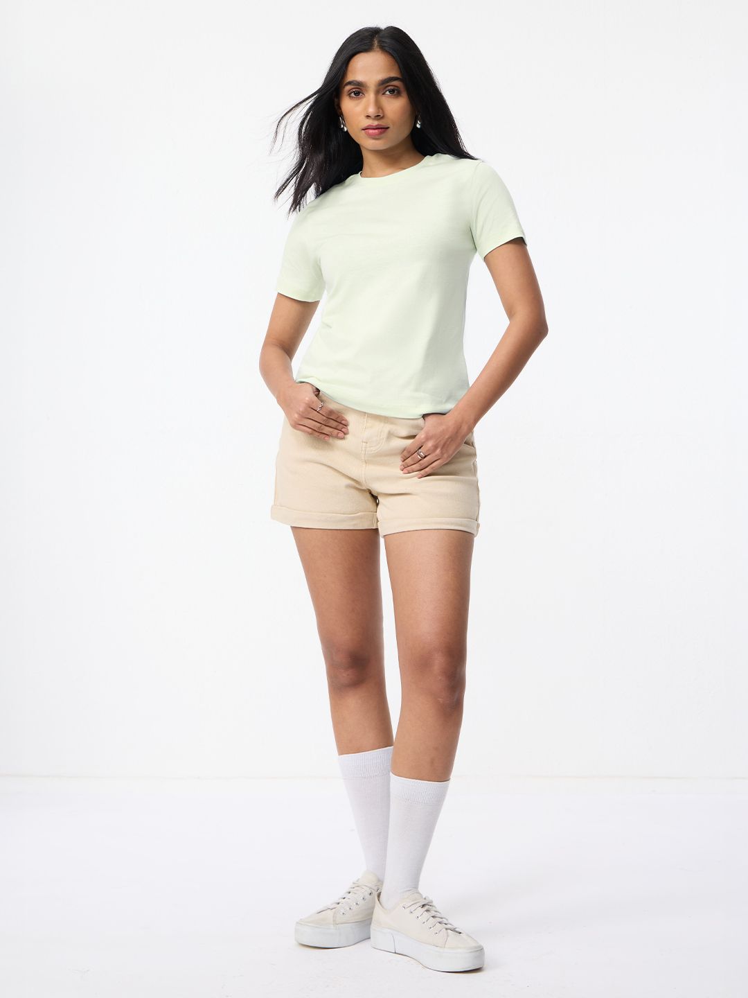 Regular Solids: Frost Women Regular T-Shirts