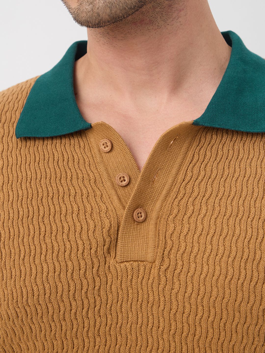 Textured Flat Knit: Hazel Textured Polos