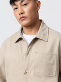 Solids: Ivory Cream Men Shackets