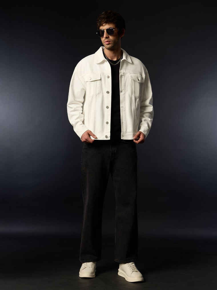 Denim Jacket: Ivory Denim Jackets
