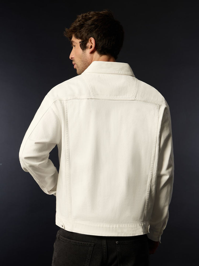 Denim Jacket: Ivory Denim Jackets