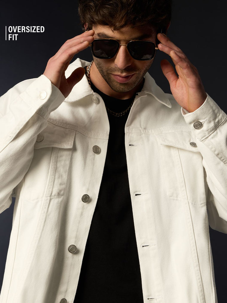 Denim Jacket: Ivory Denim Jackets