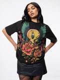 Tweety: Tattoo Women Oversized T-Shirts