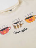 Gilmore Girls: Coffee Cups Women Oversized T-Shirts