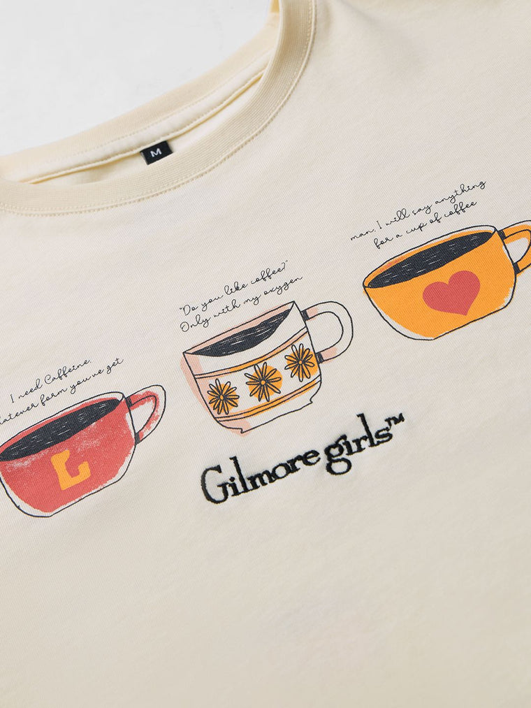 Gilmore Girls: Coffee Cups Women Oversized T-Shirts