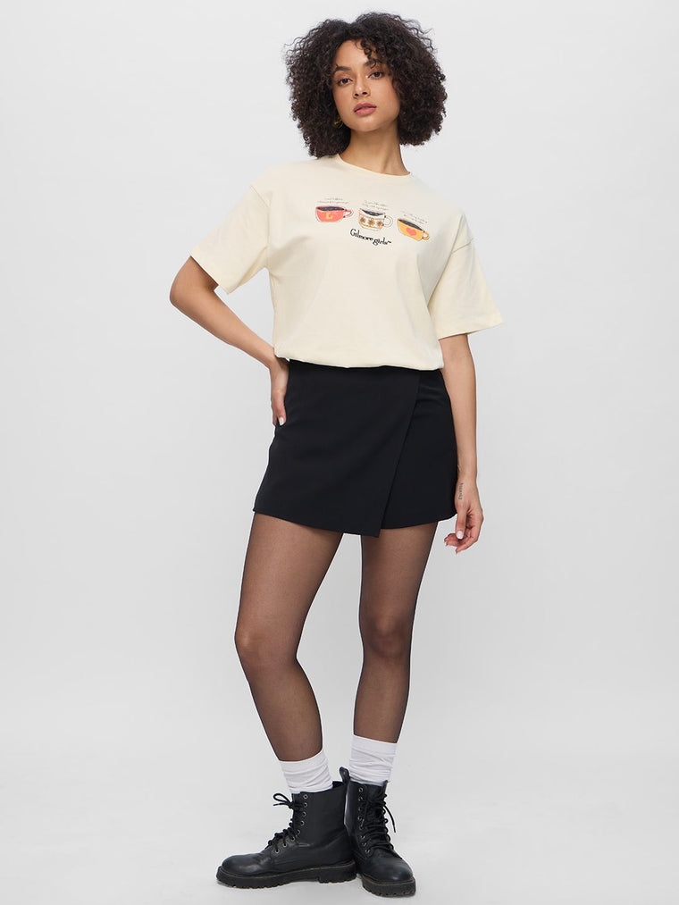 Gilmore Girls: Coffee Cups Women Oversized T-Shirts