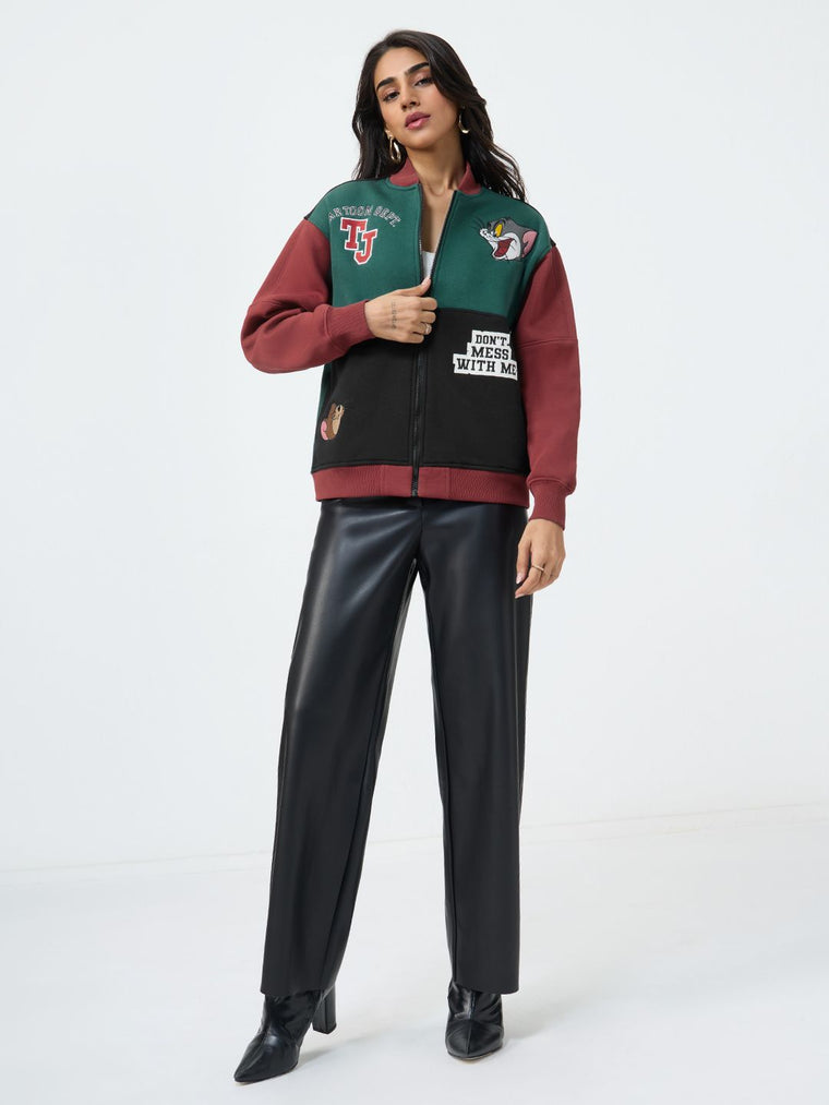 Tom & Jerry: Don't Mess With Me Women Varsity Jackets