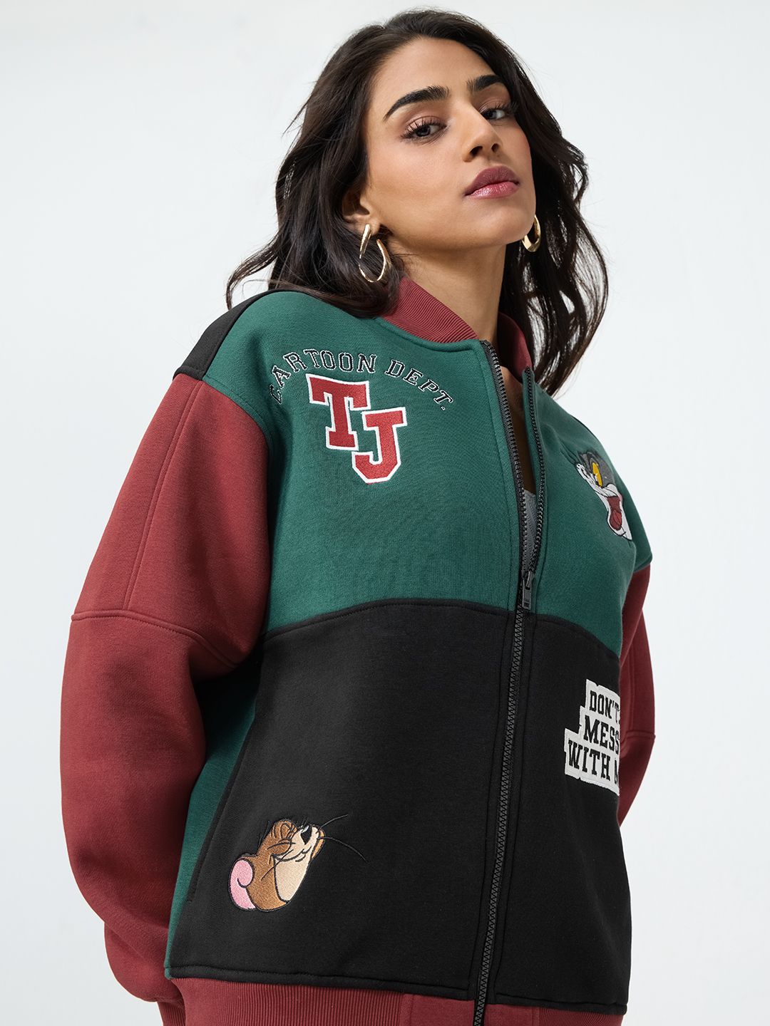 Tom & Jerry: Don't Mess With Me Women Varsity Jackets